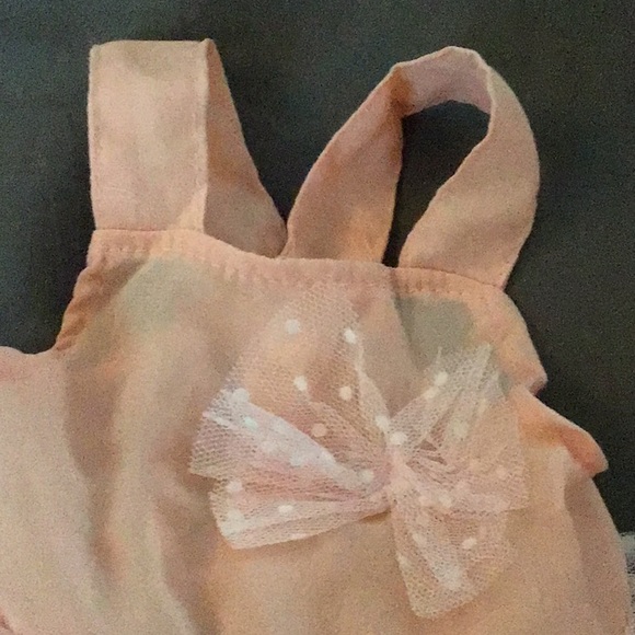 --SOLD--Pink Polka Dot Dog Dress - Picture 2 of 9